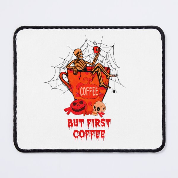 Item preview, Dead Inside Skeleton But First Coffee Red designed and sold by joseech.