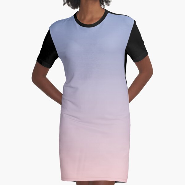 Ombre | Gradient Colors | Serenity and Rose Quartz | Color Trends | Fashion Colors | Graphic T-Shirt Dress