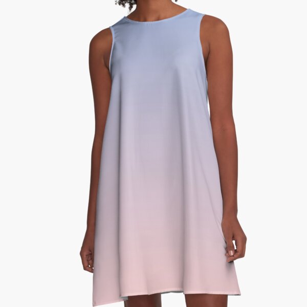 Ombre | Gradient Colors | Serenity and Rose Quartz | Color Trends | Fashion Colors | A-Line Dress