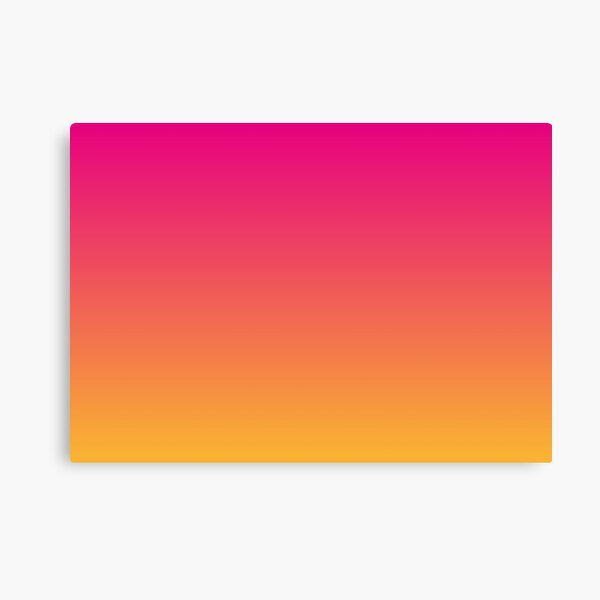 Ombre | Gradient Colors | Pink and Orange |  Canvas Print