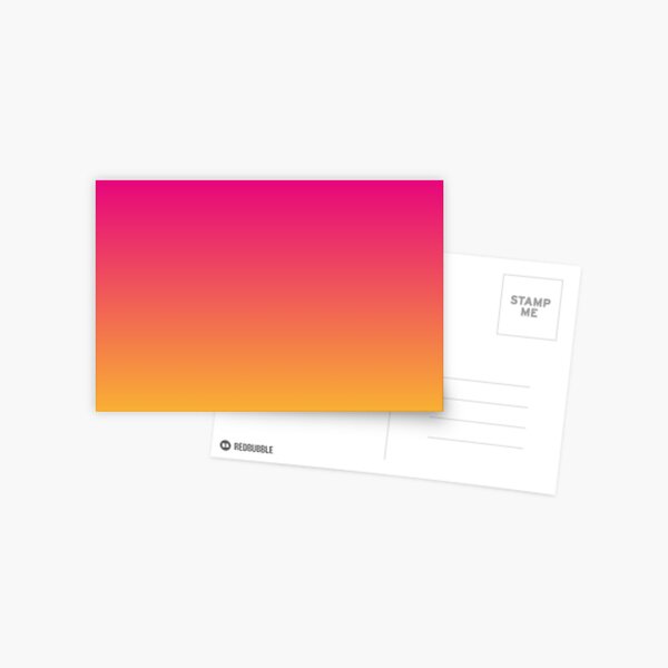 Ombre | Gradient Colors | Pink and Orange | Postcard