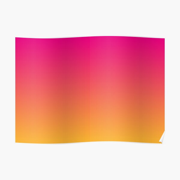 Ombre | Gradient Colors | Pink and Orange |  Poster