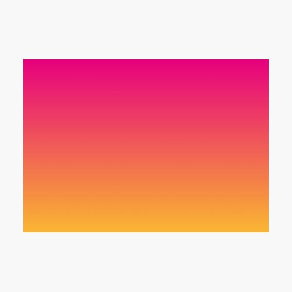 Ombre | Gradient Colors | Pink and Orange |  Photographic Print