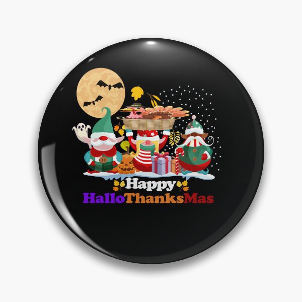 Item preview, Halloween Thanksgiving Christmas Happy HalloThanksMas Gnomes designed and sold by Amirhal.