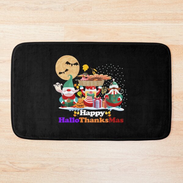 Item preview, Halloween Thanksgiving Christmas Happy HalloThanksMas Gnomes designed and sold by Amirhal.