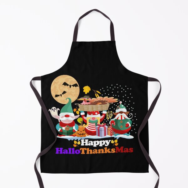 Item preview, Halloween Thanksgiving Christmas Happy HalloThanksMas Gnomes designed and sold by Amirhal.