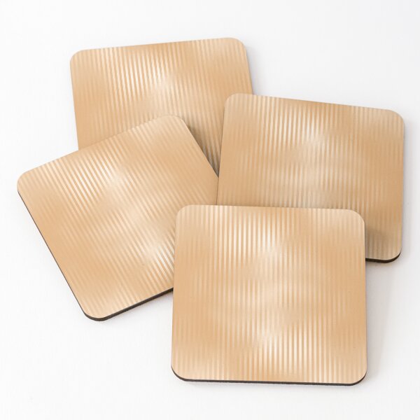 Item preview, Coffee and Caramel: Caramel Vertical Stripes on Gold Background designed and sold by LDTreasures.