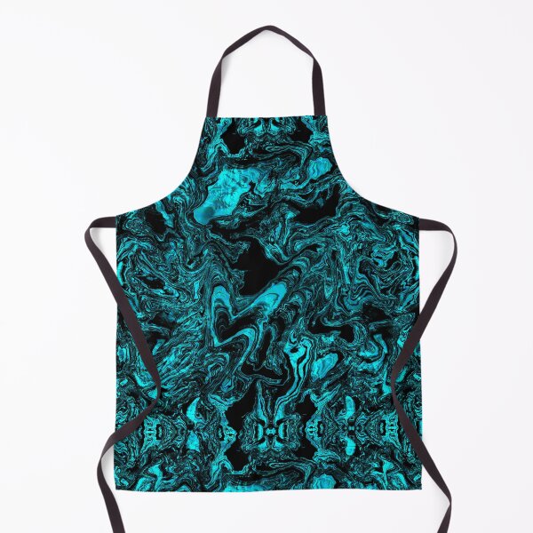 Item preview, Warped liquified repeat turquoise and black design designed and sold by Suziness Designs.