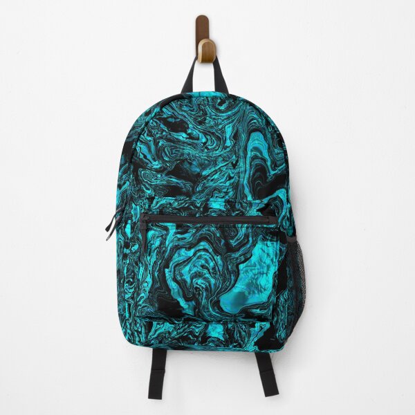 Item preview, Warped liquified repeat turquoise and black design designed and sold by Suziness Designs.