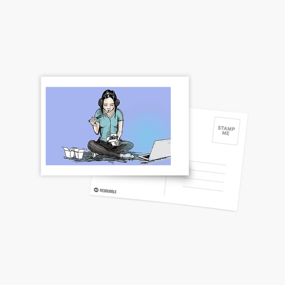 Chinese food and movie night Postcard