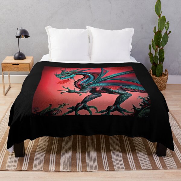 Item preview, Whimsical red dragon. in the forest designed and sold by Traveltejas.