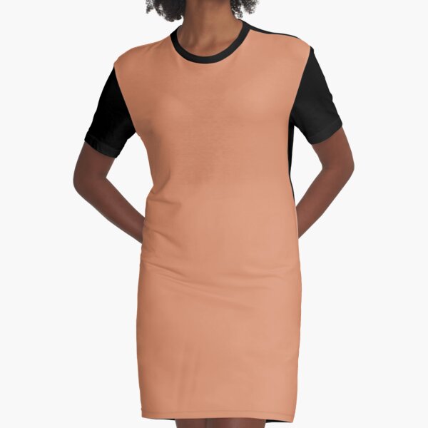 Copper Tan | Color Trends | London | Fall Winter 2017 | Solid Color | Fashion Colors | Graphic T-Shirt Dress
