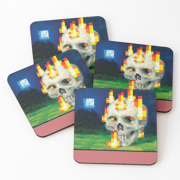 Item preview, Minecraft Painting Burning Skull designed and sold by SisterBecker.