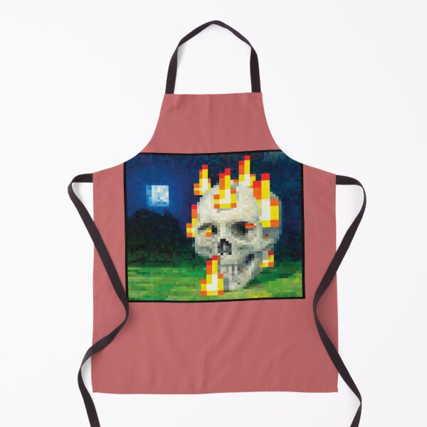 Item preview, Minecraft Painting Burning Skull designed and sold by SisterBecker.