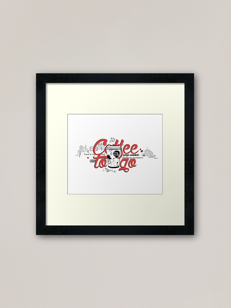 Alternate view of Coffee to go Framed Art Print