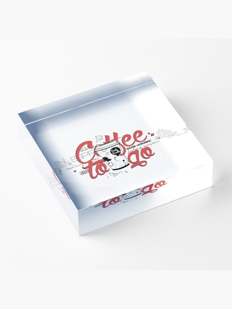 Alternate view of Coffee to go Acrylic Block