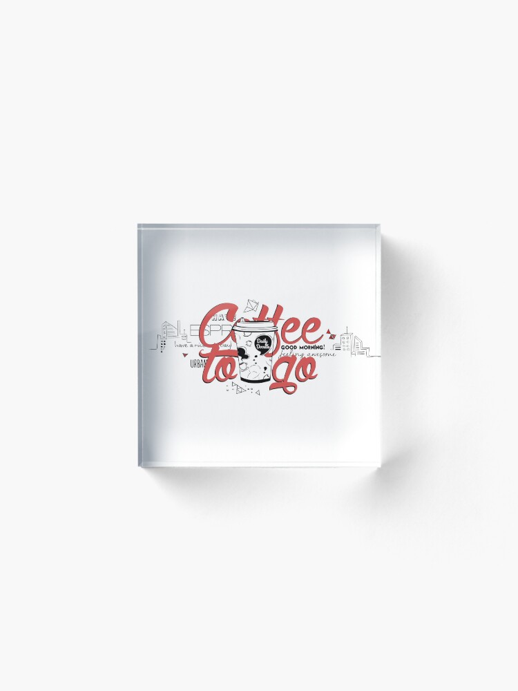 Alternate view of Coffee to go Acrylic Block