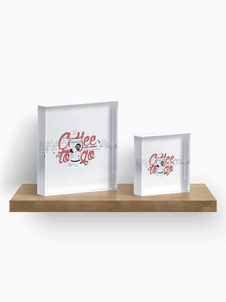 Alternate view of Coffee to go Acrylic Block