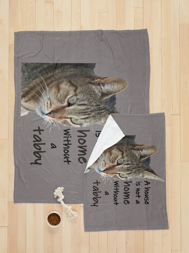 Alternate view of A House Is Not A Home Without A Tabby Cat Pet Blanket