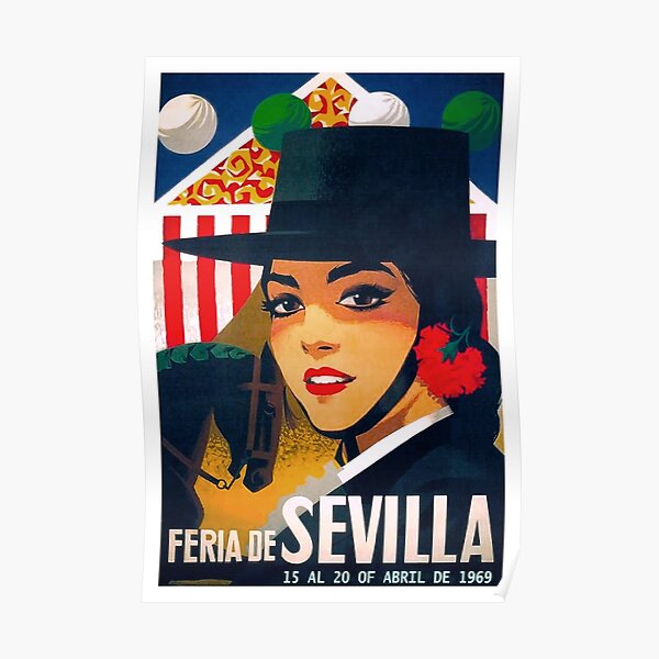 Spain 1969 Seville April Fair Poster Poster
