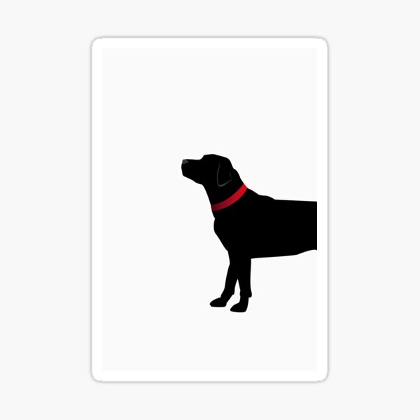 Nipitshop Patches Black Lab Labrador Cute Dog Red Collar Cartoon