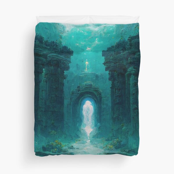 5 - Atlantean Colony Portals Duvet Cover