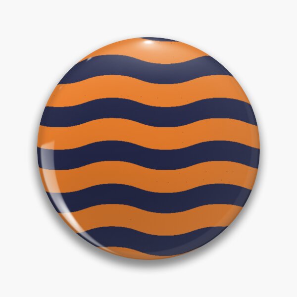 Item preview, Navy and Orange Wavy Stripes designed and sold by 3hornCreations.