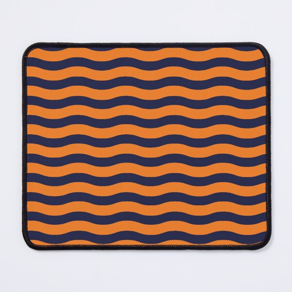 Item preview, Navy and Orange Wavy Stripes designed and sold by 3hornCreations.