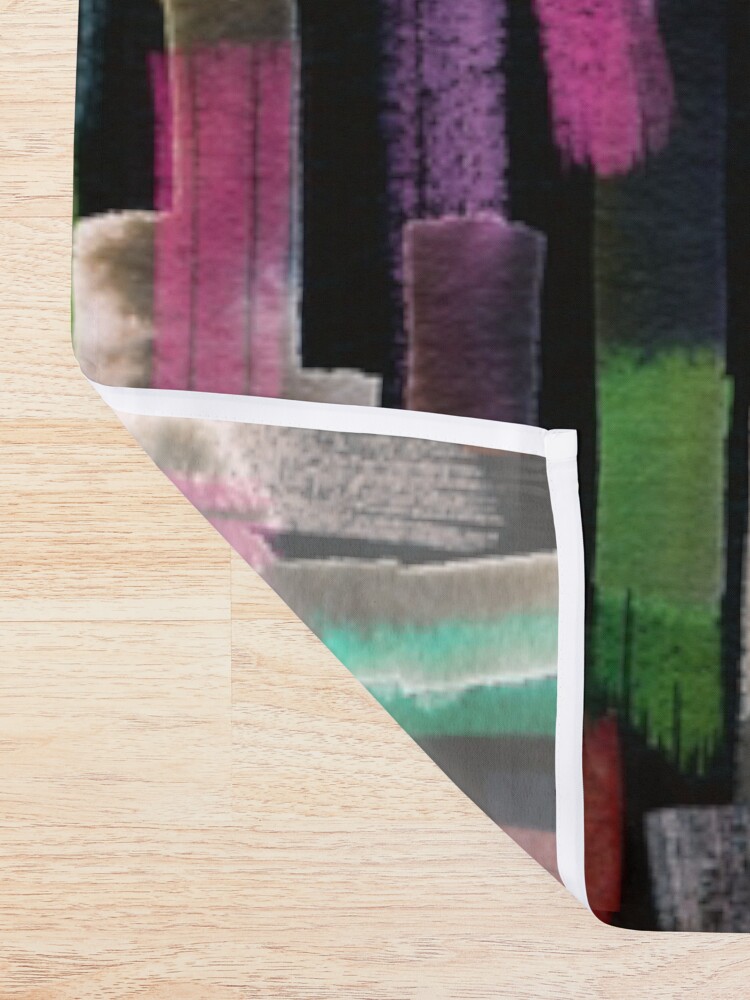 Alternate view of Multicolored watercolor stripes pattern Shower Curtain
