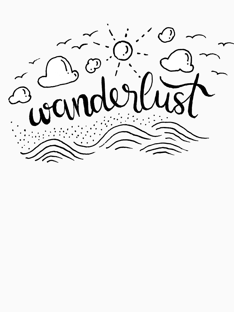 Wanderlust - Black and White illustration by mirunasfia