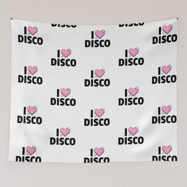 Aperçu de l'œuvre I Heart Disco (noir) créée et vendue par Discothreadz.