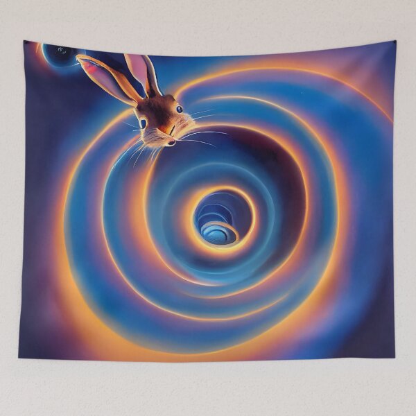 Item preview, Rabbit Leaping into a Wormhole designed and sold by Jaraz.