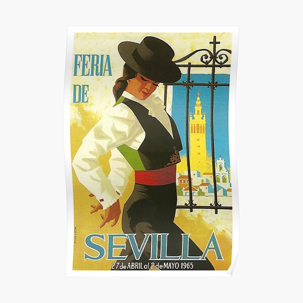 Spain 1965 Seville April Fair Poster Poster