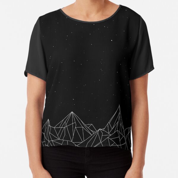 Night Court Mountains - Black (OLD VERSION) Chiffon Top