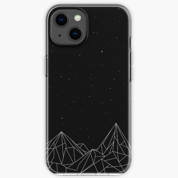 Night Court Mountains - Black (OLD VERSION) iPhone Soft Case