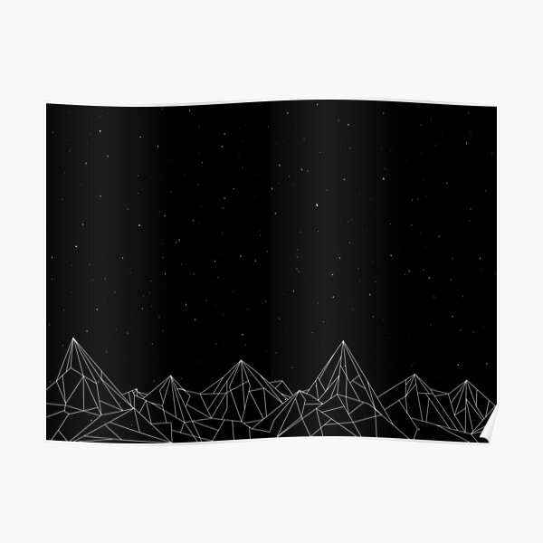 Night Court Mountains - Black (OLD VERSION) Poster