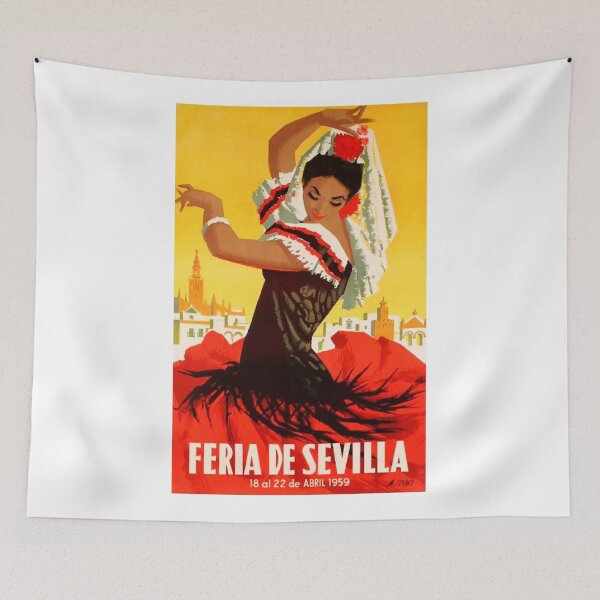 Item preview, Spain 1959 Seville April Fair Poster designed and sold by retrographics.