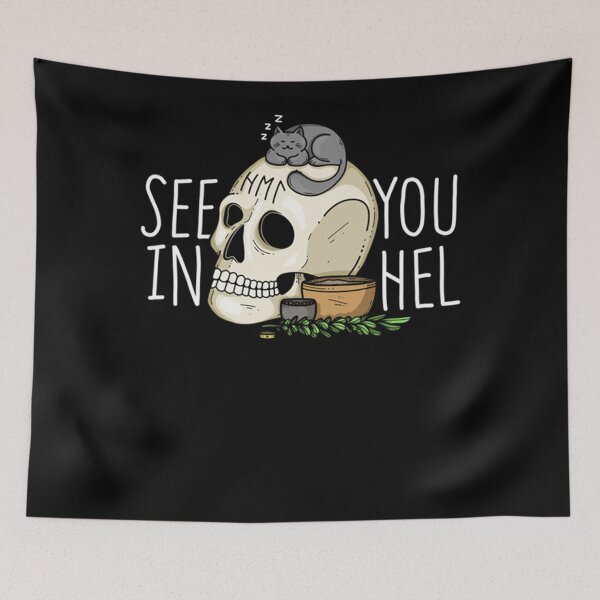 Item preview, See You In Hel (sleepy kitty) Classic T-Shirt designed and sold by KyaraBierstra.