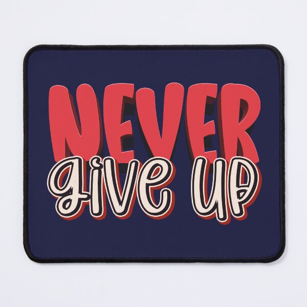 Item preview, Never Give Up Red Sans Serif Retro 3D Effects Display Fonts Typography designed and sold by Cawaiico.