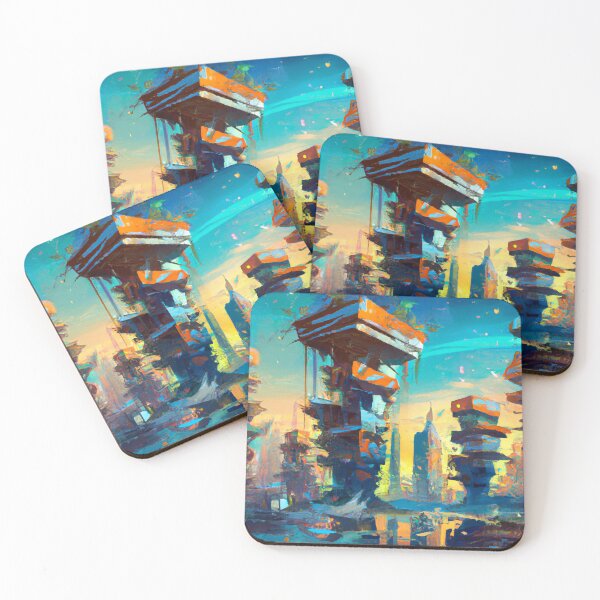 Item preview, Futuristic Dystopian City, AI Generated Digital Painting designed and sold by sweetbelle.