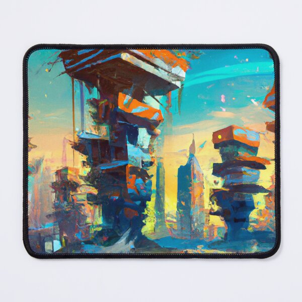 Item preview, Futuristic Dystopian City, AI Generated Digital Painting designed and sold by sweetbelle.