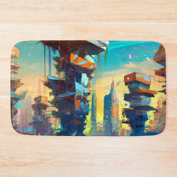 Item preview, Futuristic Dystopian City, AI Generated Digital Painting designed and sold by sweetbelle.