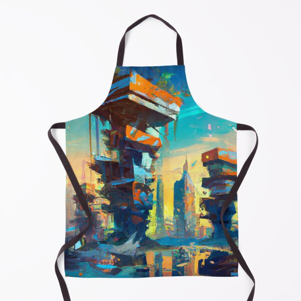 Item preview, Futuristic Dystopian City, AI Generated Digital Painting designed and sold by sweetbelle.