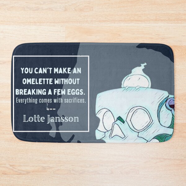 Item preview, "can't break an omelet" ~Lotte | LWA Quote (white variant) designed and sold by VoltageStone.