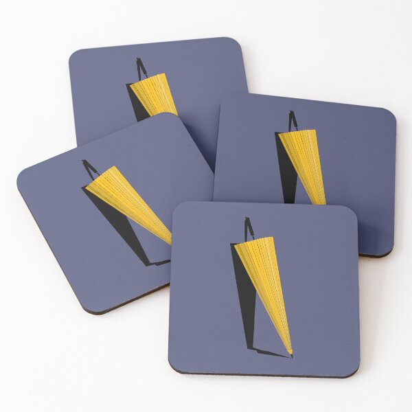 Item preview, Yellow Umbrella Casting a Shadow designed and sold by Paperwindow.