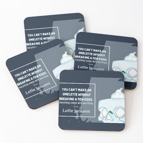 Item preview, "can't break an omelet" ~Lotte | LWA Quote (white variant) designed and sold by VoltageStone.