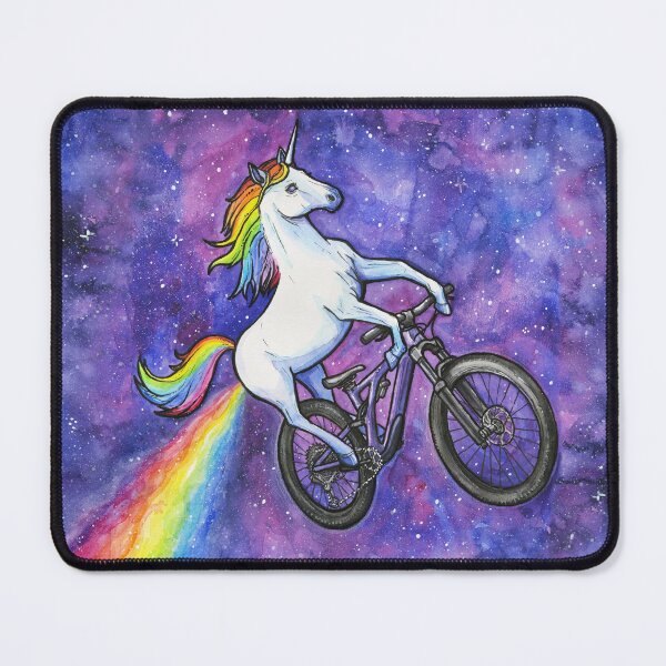 Item preview, Space Unicorn on Bike Riding Rainbow designed and sold by Olga Shvartsur.