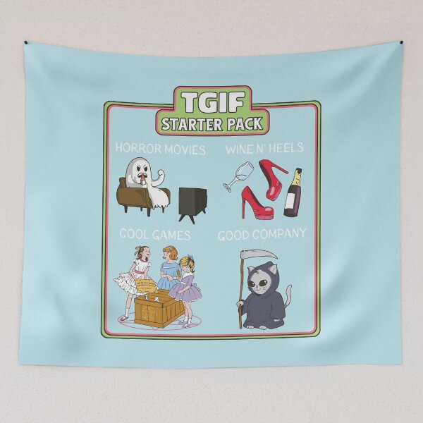 Item preview, Funny Tgif Terror Starter Pack Cartoon designed and sold by MrEddie10.