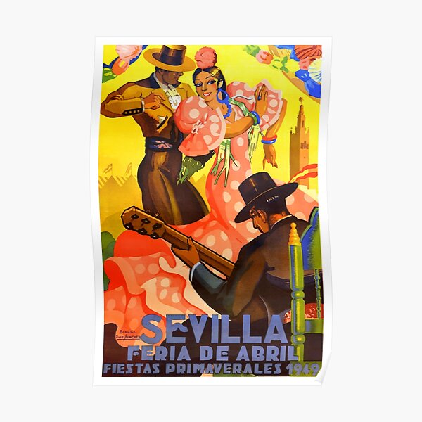 Spain 1949 Seville April Fair Poster Poster