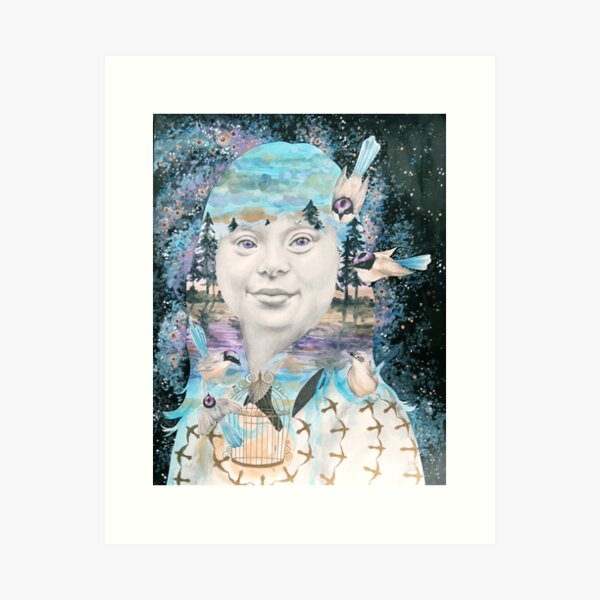 July - She Is Free Art Print